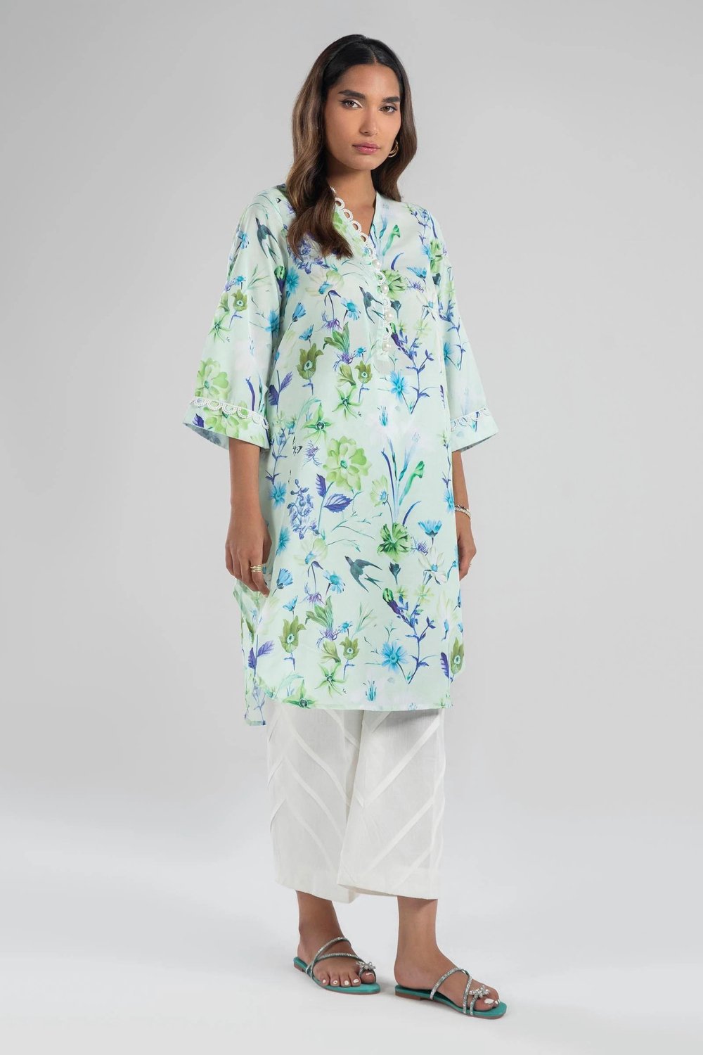 Iris Teal Kurti - ZARF