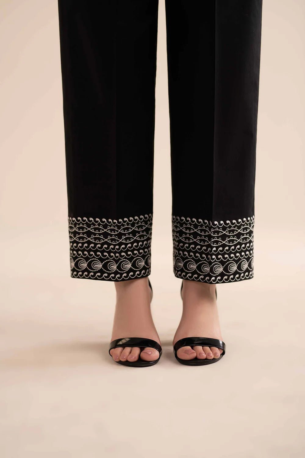 Nishat Linen Cambric Loose Trousers 1pc - ZARF