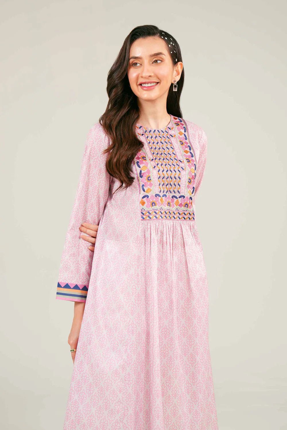 Nishat Linen Lawn Printed Embroidered Shirt 1pc - ZARF